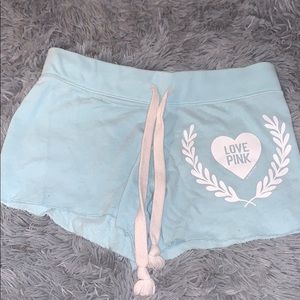 Love pink sweat shorts
